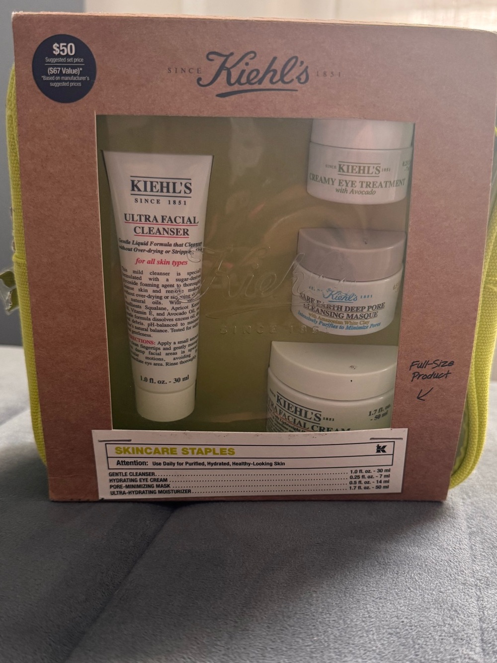 Kiehl's Skincare Set in White and Cream Packaging